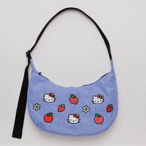 Baggu x Hello Kitty Medium Nylon Crescent Embroidered Hello Kitty Bag